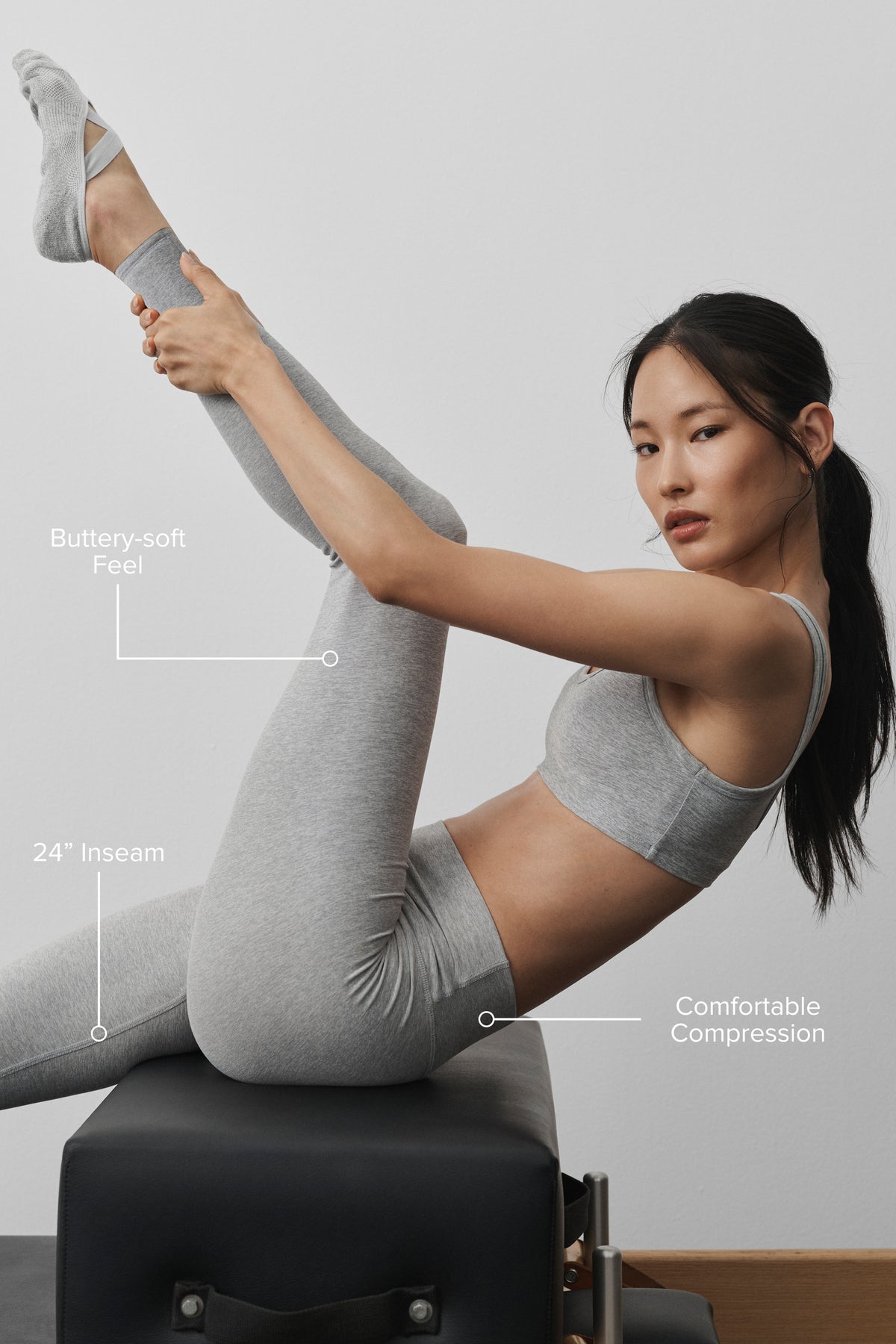 Alosoft High-Waist 7/8 Highlight Legging - Vintage Athletic Heather--1