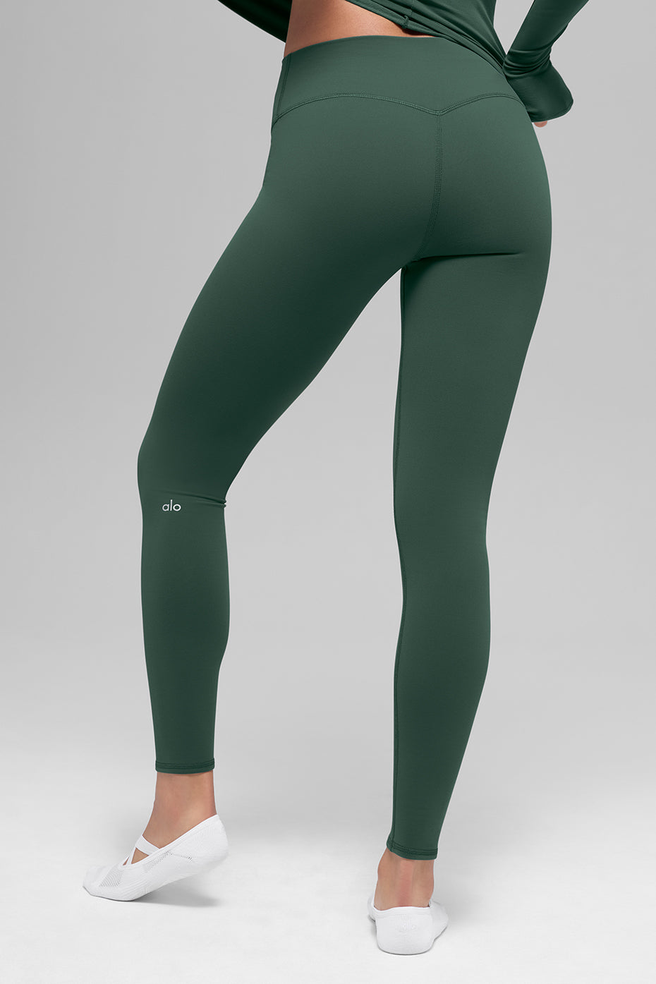 Airbrush Winter Warm High-Waist Nocturne Legging - Clover Green--1