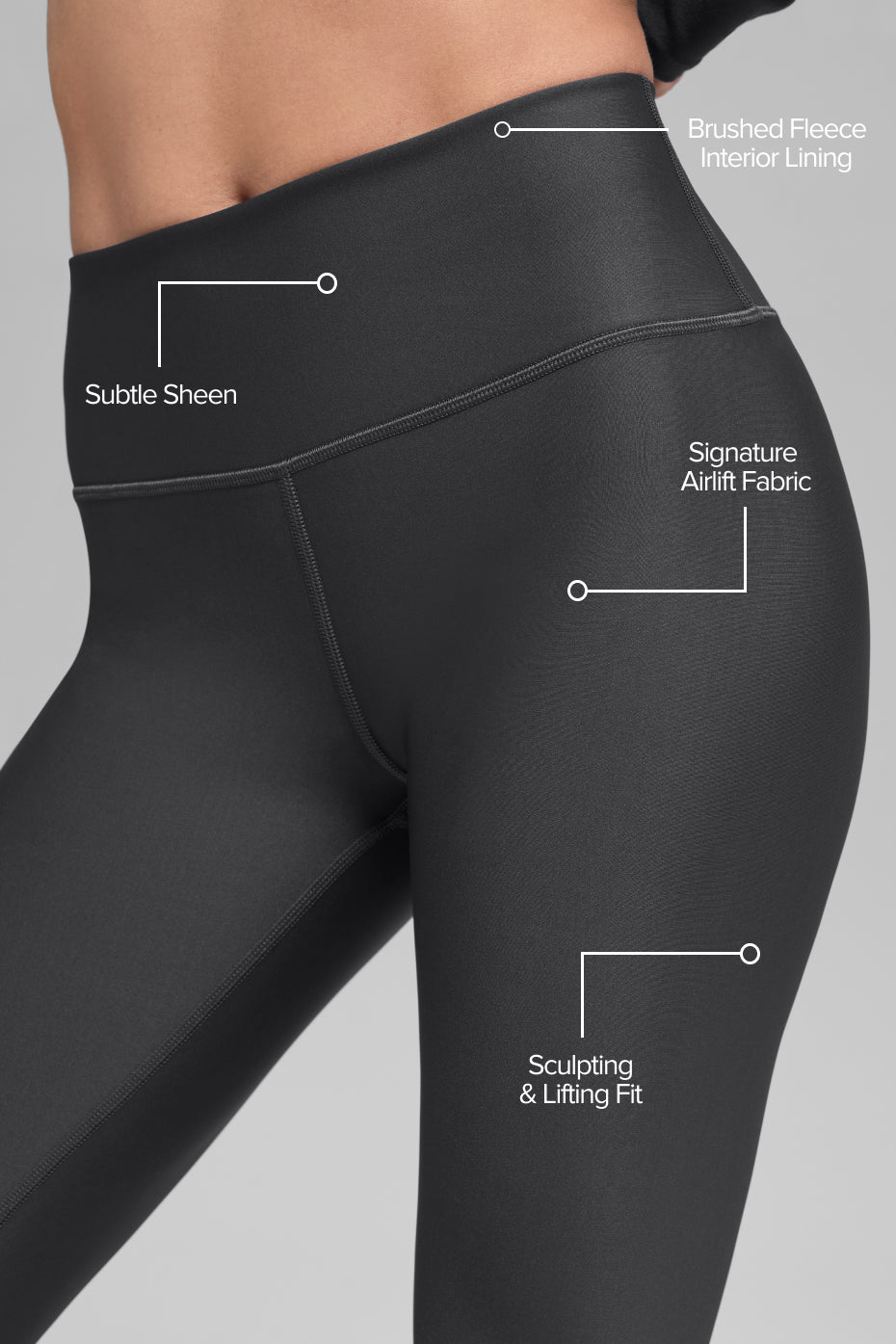 Airlift Winter Warm High-Waist Legging - Anthracite--1