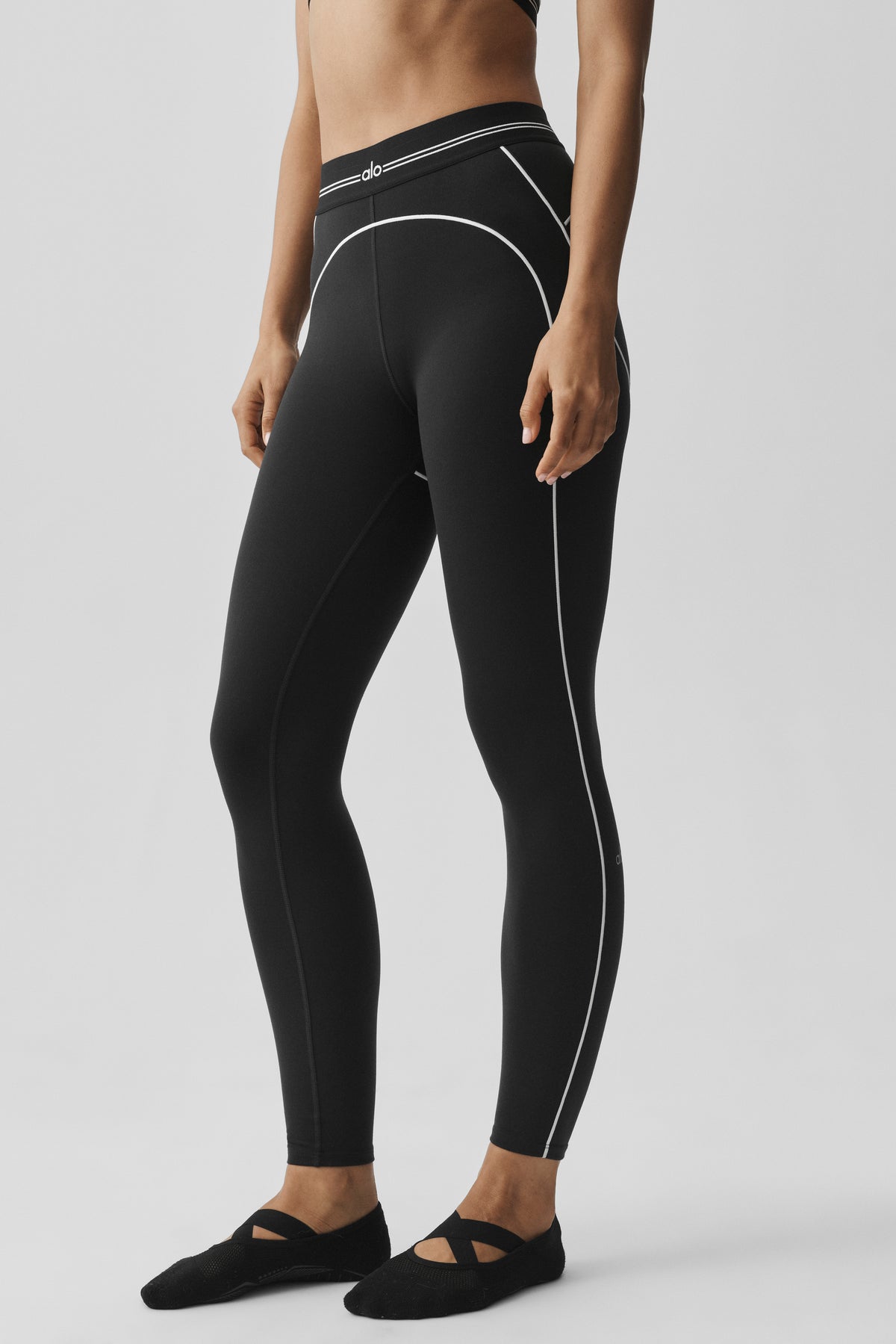 Airbrush High-Waist Heart Throb Legging - Black/White--1