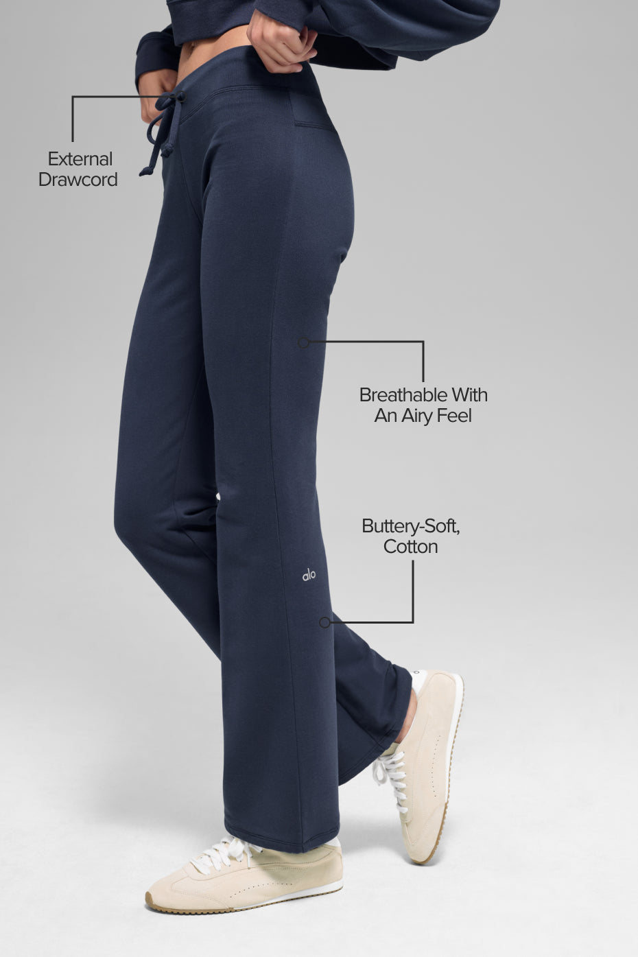 Sway Bootcut Sweatpant - Navy--1