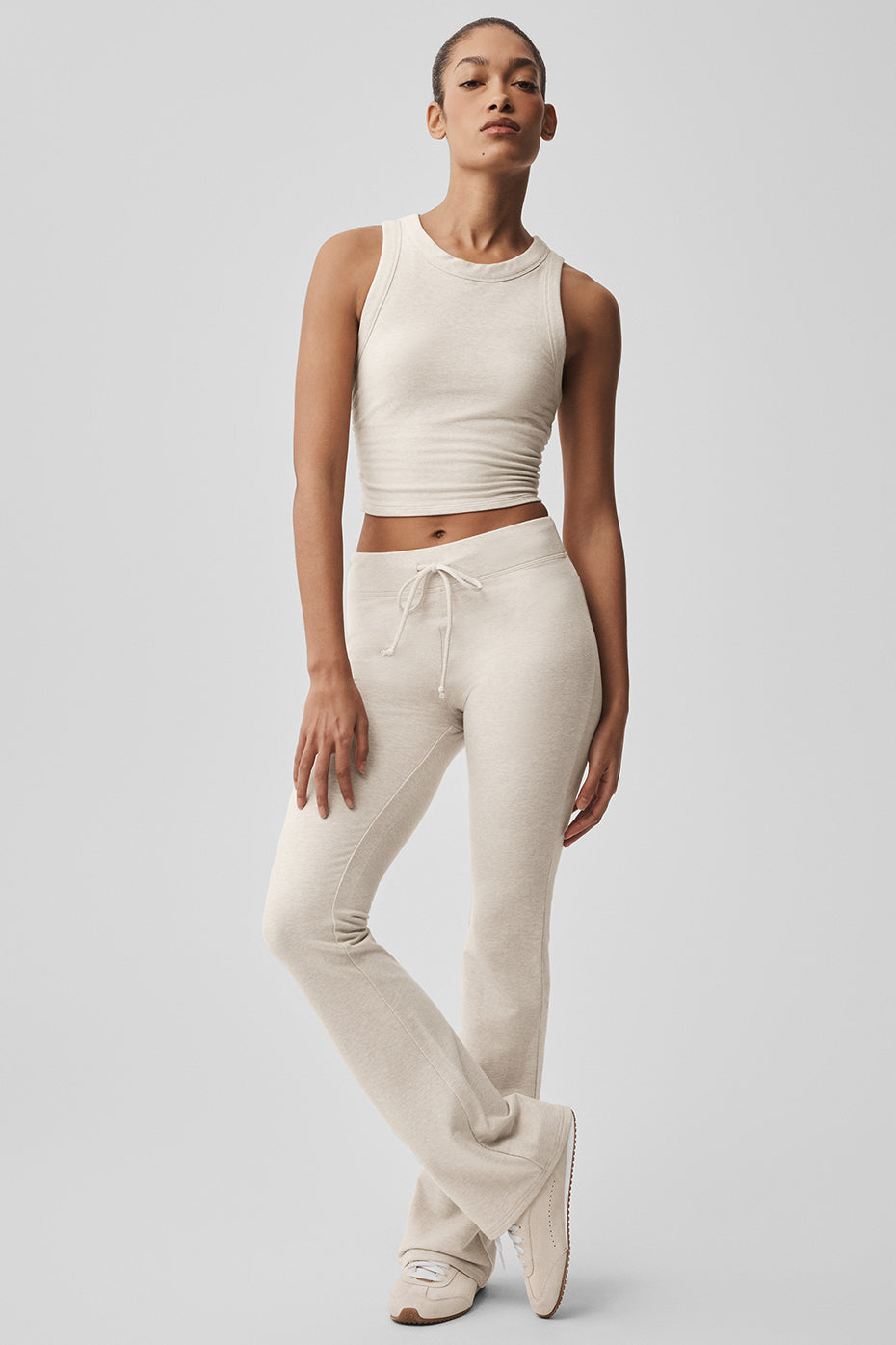 Sway Bootcut Sweatpant - Oatmeal Heather--0