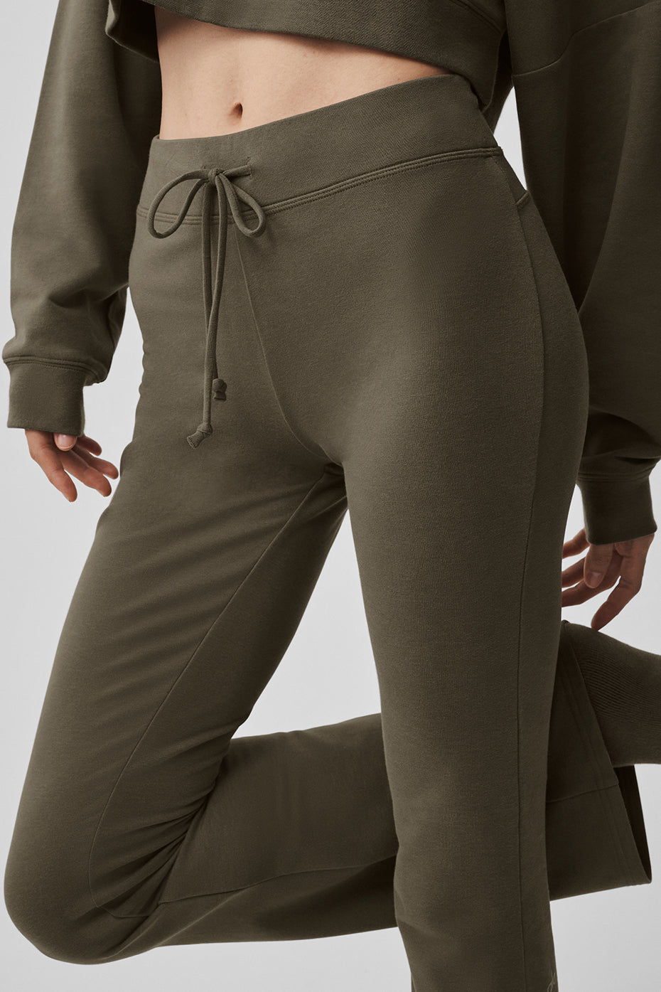 Sway Bootcut Sweatpant - Olive Tree--3