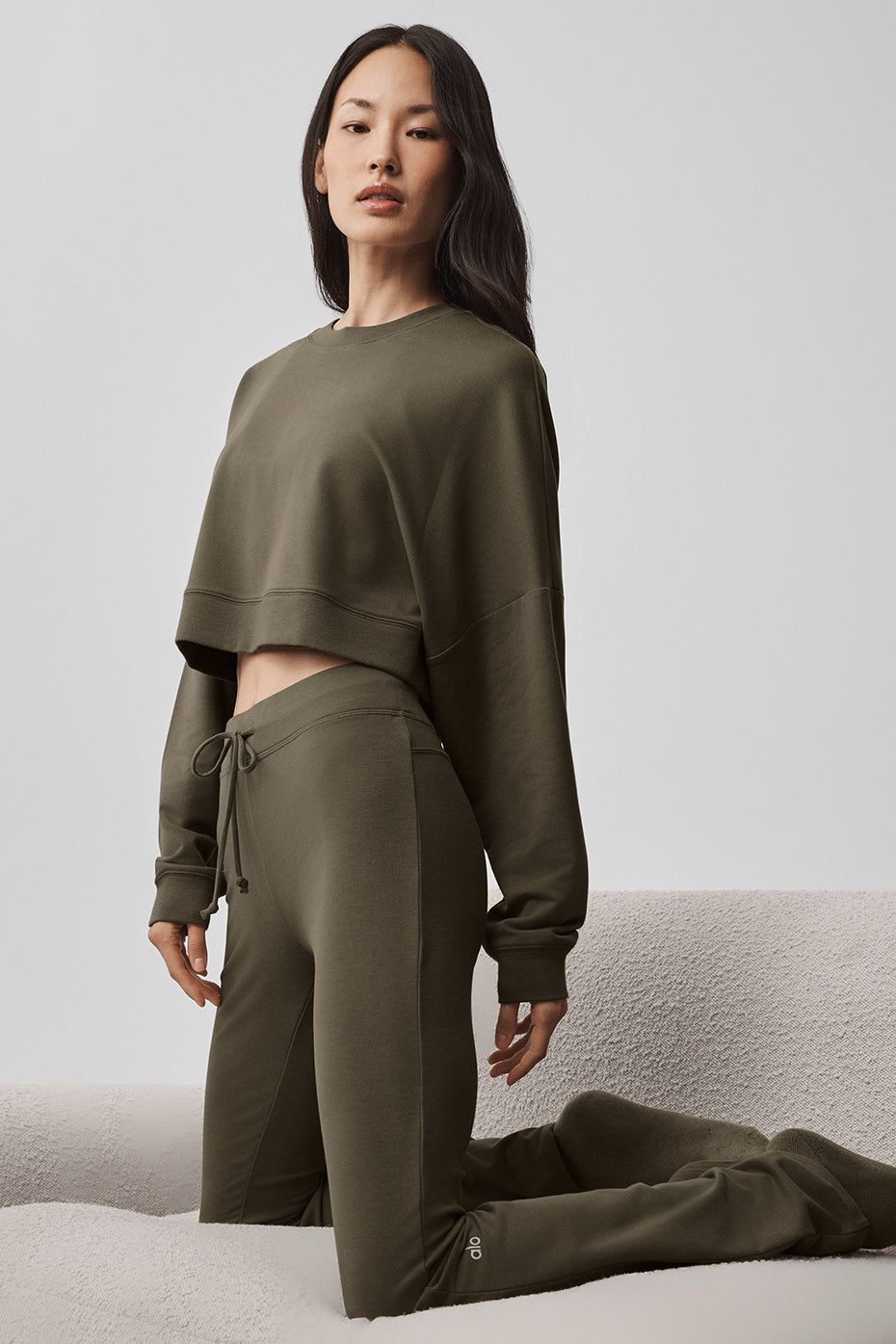 Sway Bootcut Sweatpant - Olive Tree--4