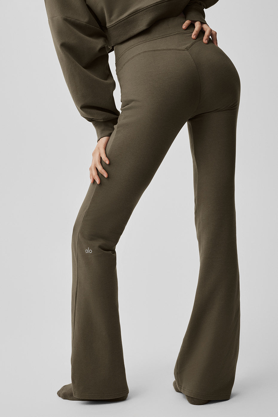 Sway Bootcut Sweatpant - Olive Tree--1