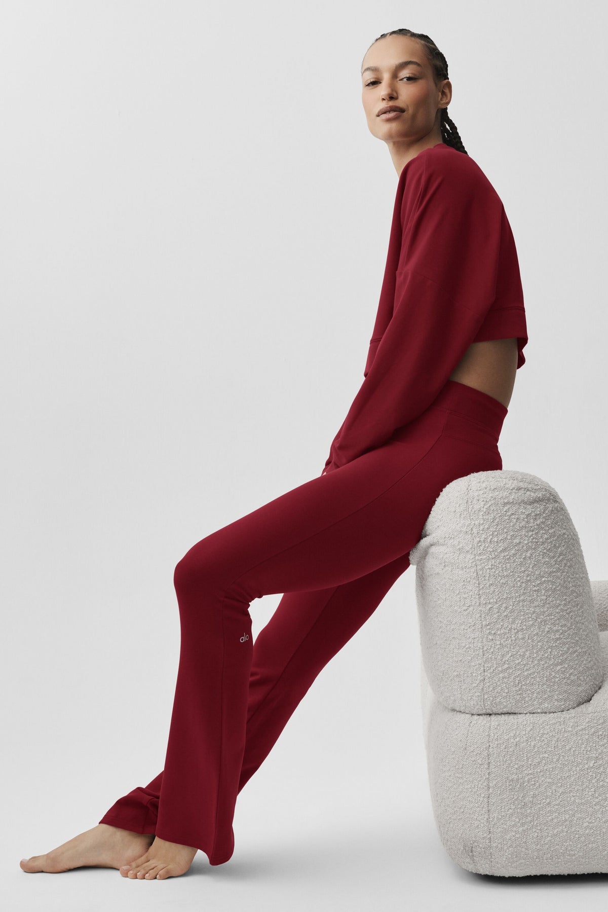 Sway Bootcut Sweatpant - Summer Romance Red--4