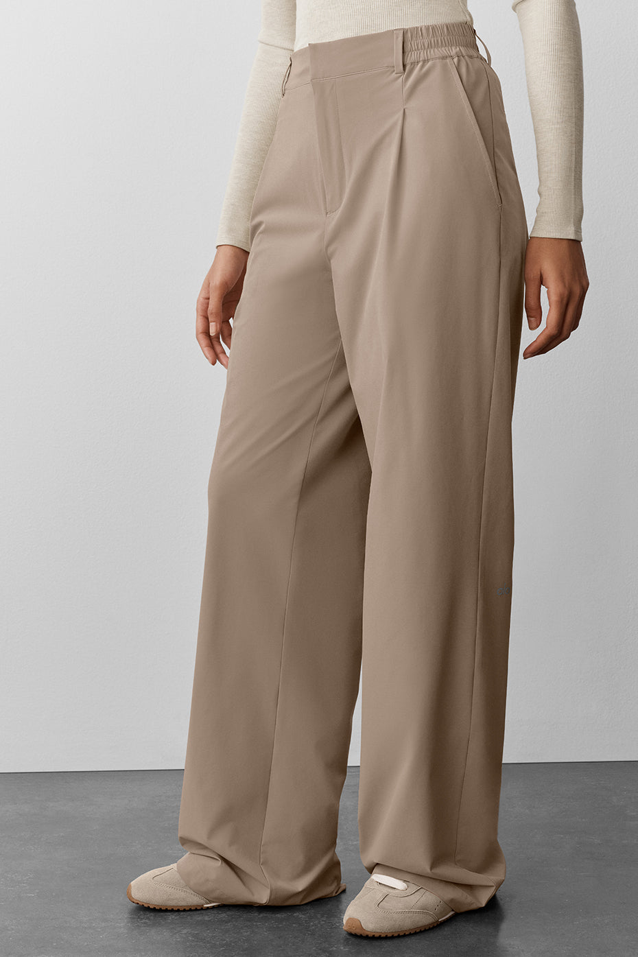High-Waist Pursuit Trouser (Long) - Gravel--0