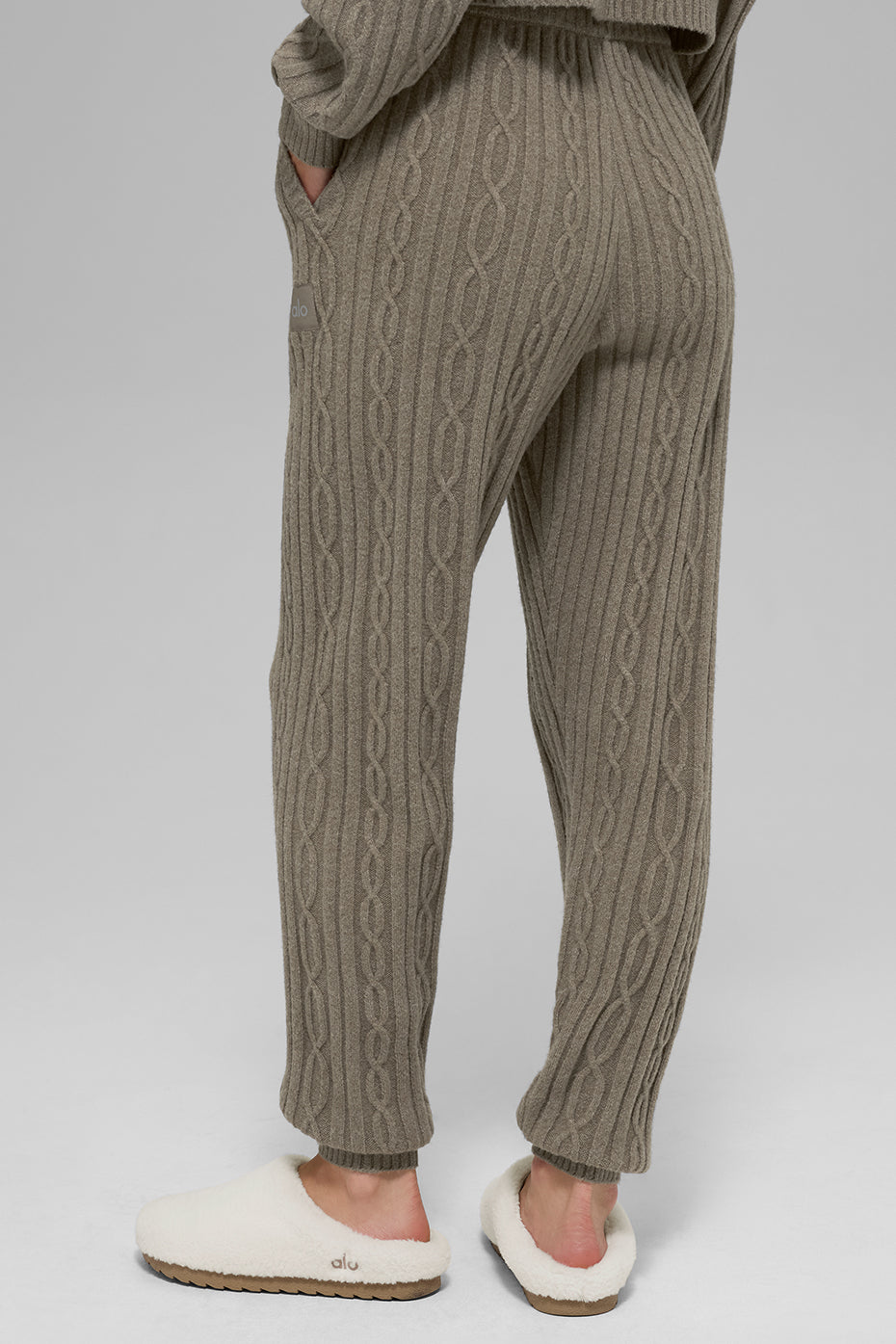 Cable Knit Winter Bliss Pant - Light Cocoa--3