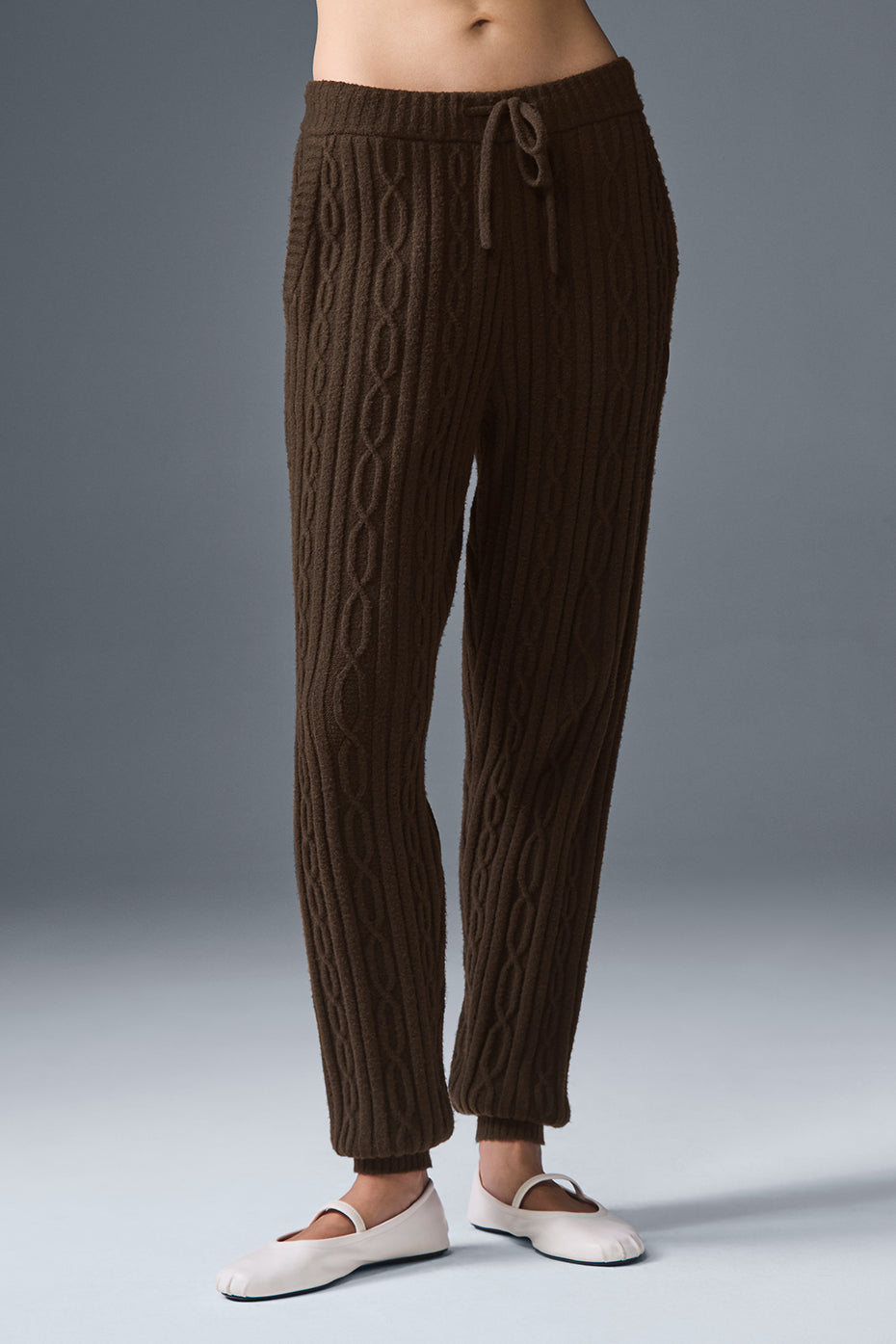 Cable Knit Winter Bliss Pant - Espresso--0
