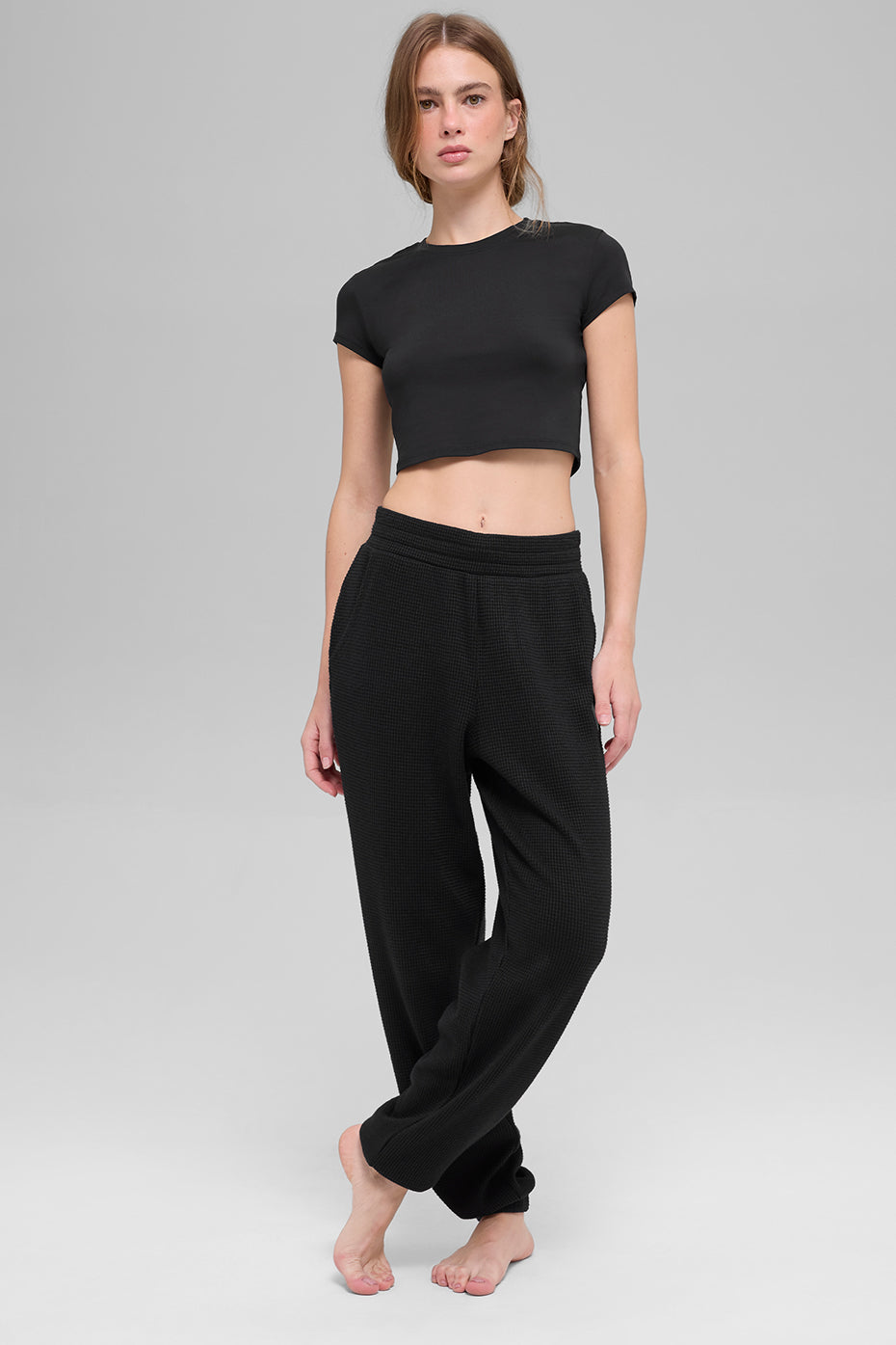Waffle Weekend Escape Jogger - Black--3