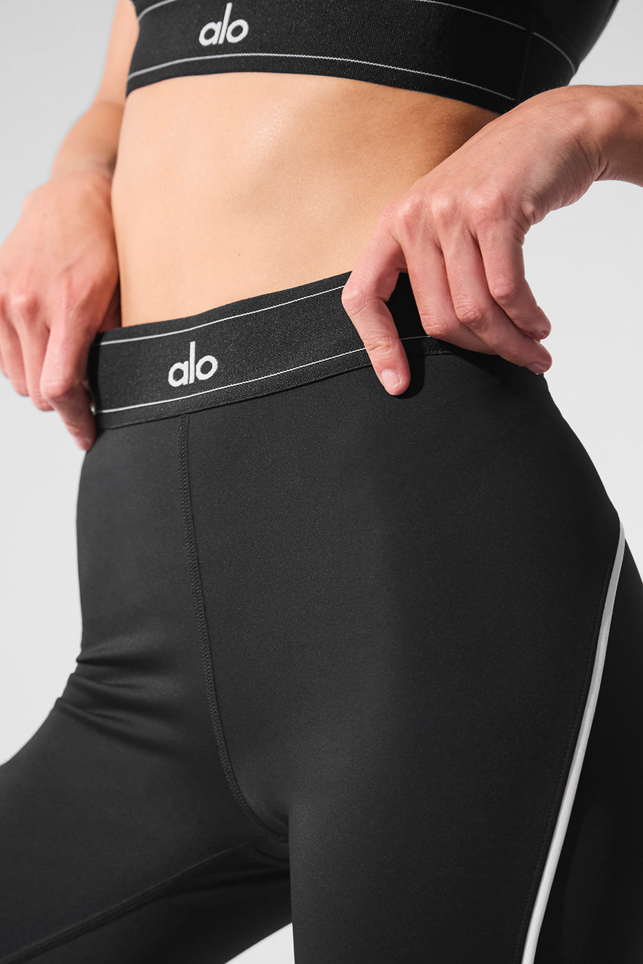 Airlift High-Waist Suit Up Legging - Black/White--3