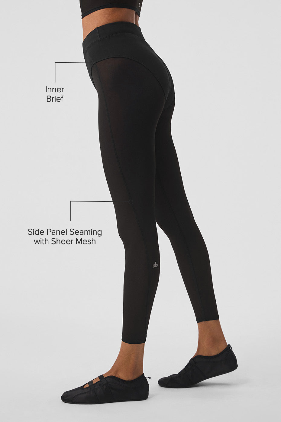 Airlift Mesh High-Waist 7/8 Tempo Legging - Black--1