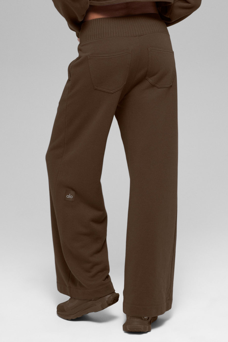Serenity Wide Leg Sweatpant - Espresso--1
