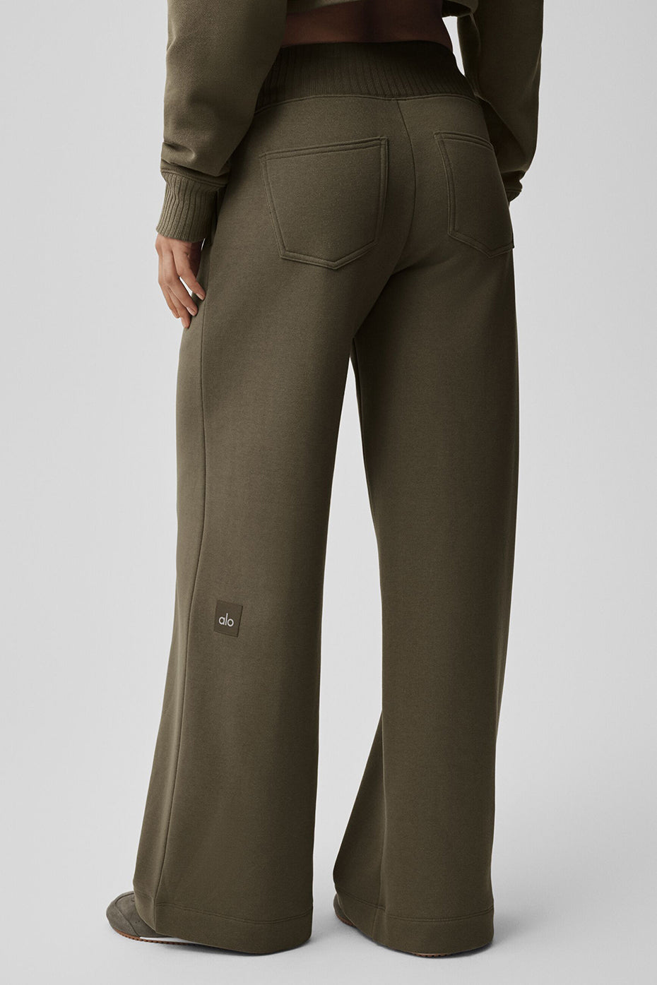 Serenity Wide Leg Sweatpant - Olive Tree--3