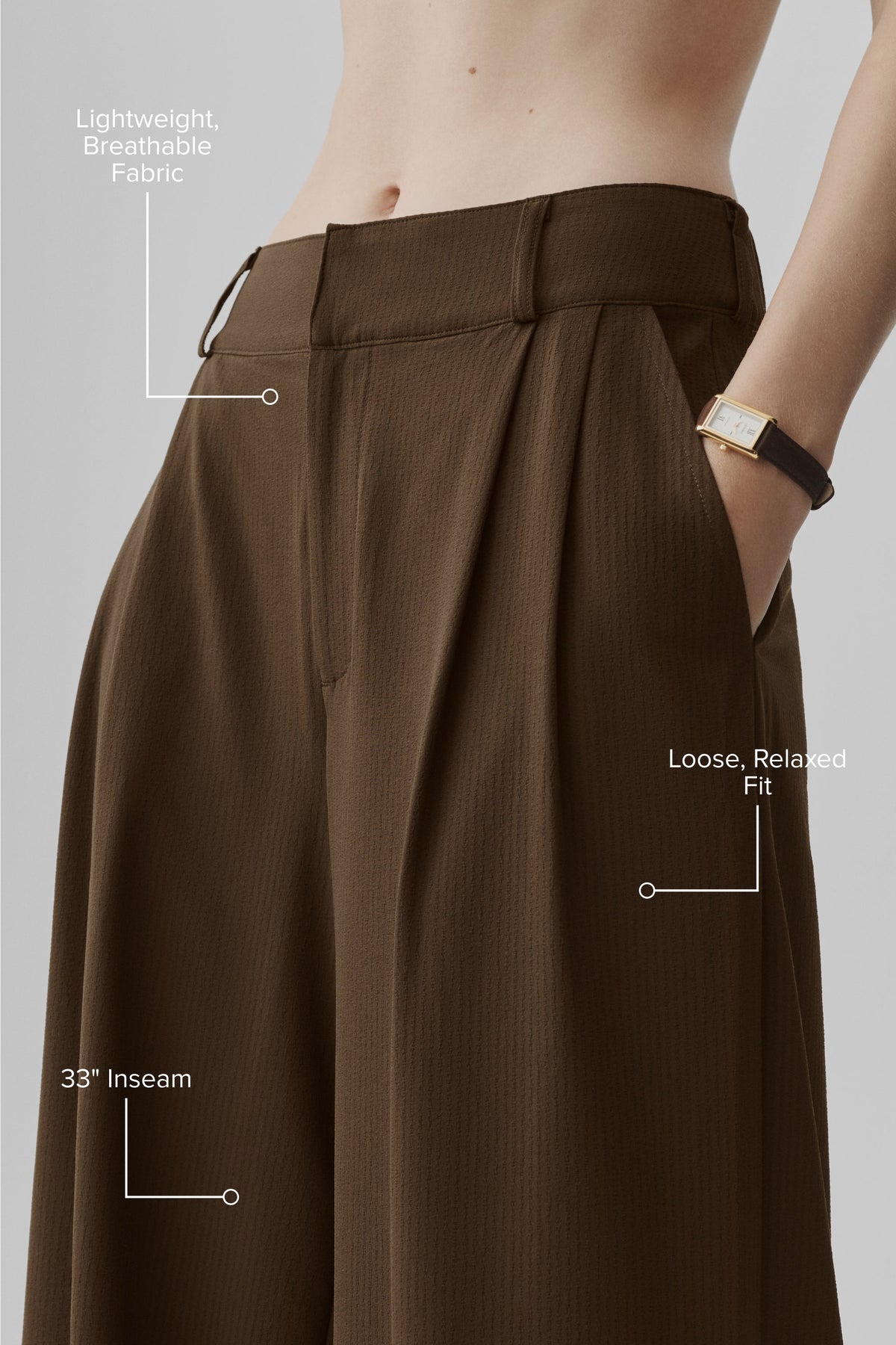High-Waist Dreamscape Trouser (Long) - Espresso--1