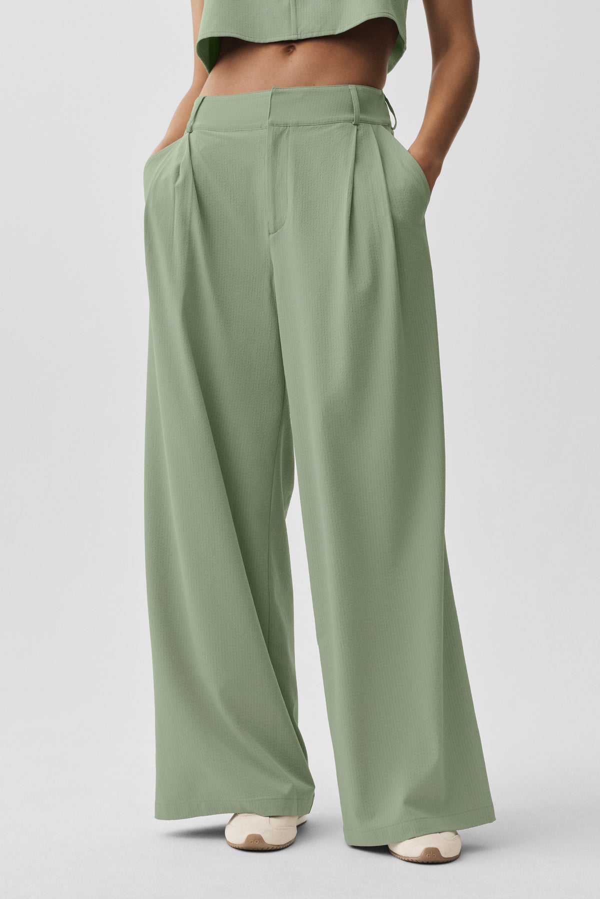 High-Waist Dreamscape Trouser (Regular) - Dune Grass--2