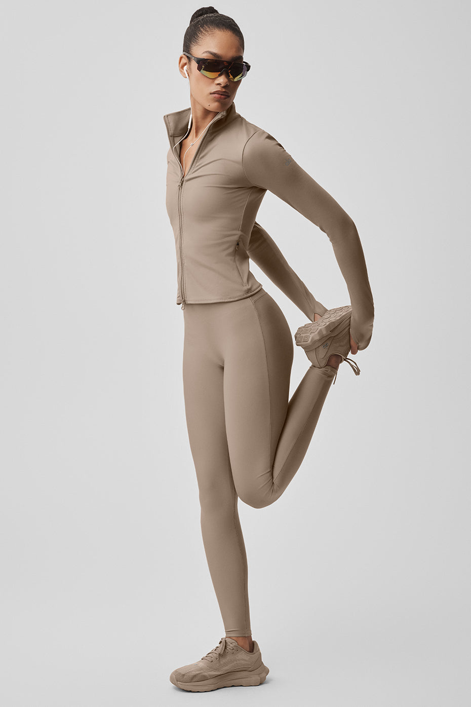 Airlift High-Waist Sleek Legging - Gravel--3