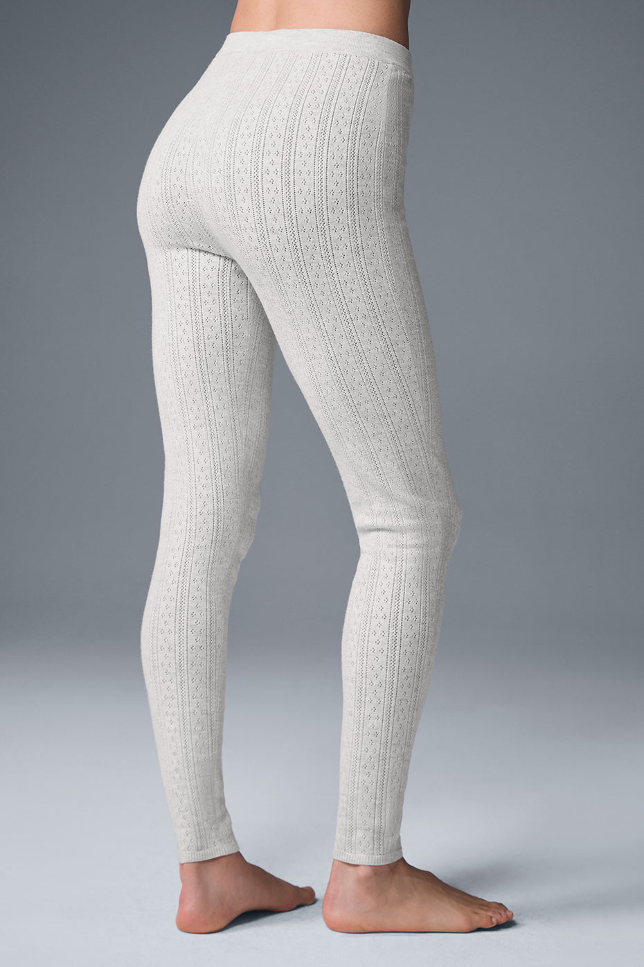 Pointelle Sweater High-Waist Be Mine Legging - Light Grey Heather--2