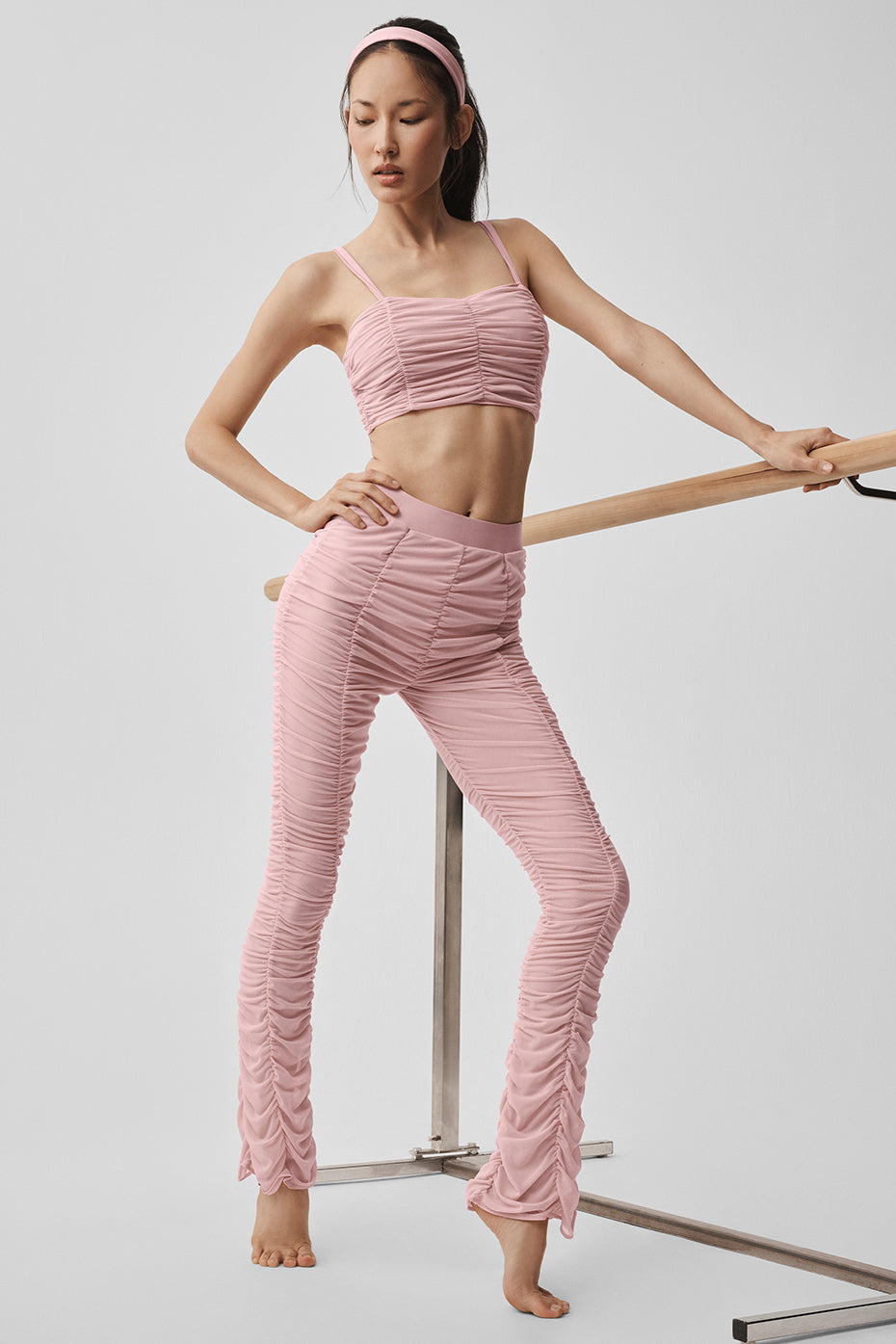Airlift Mesh High-Waist Cherish Legging - Vintage Pink--5