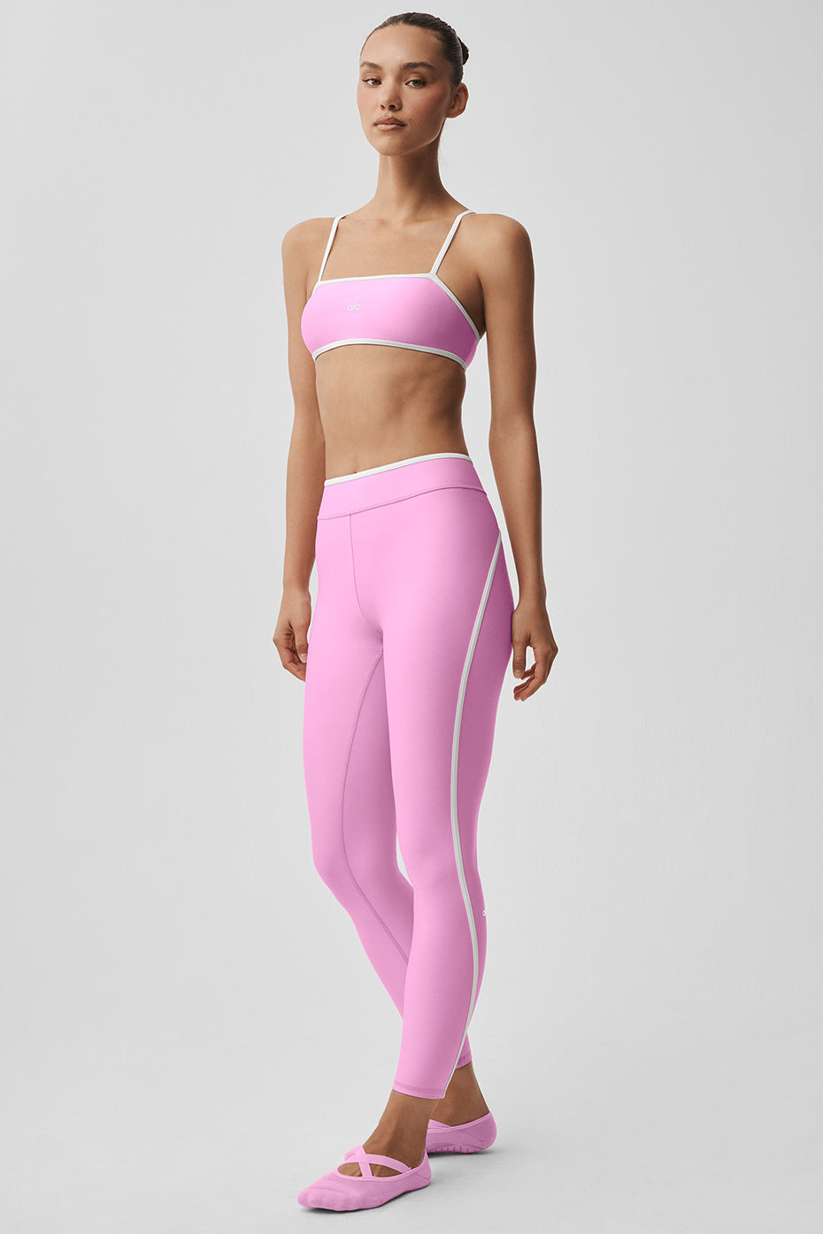 Airlift High Waist Charger 7/8 Legging - Candy Heart Pink/White--4