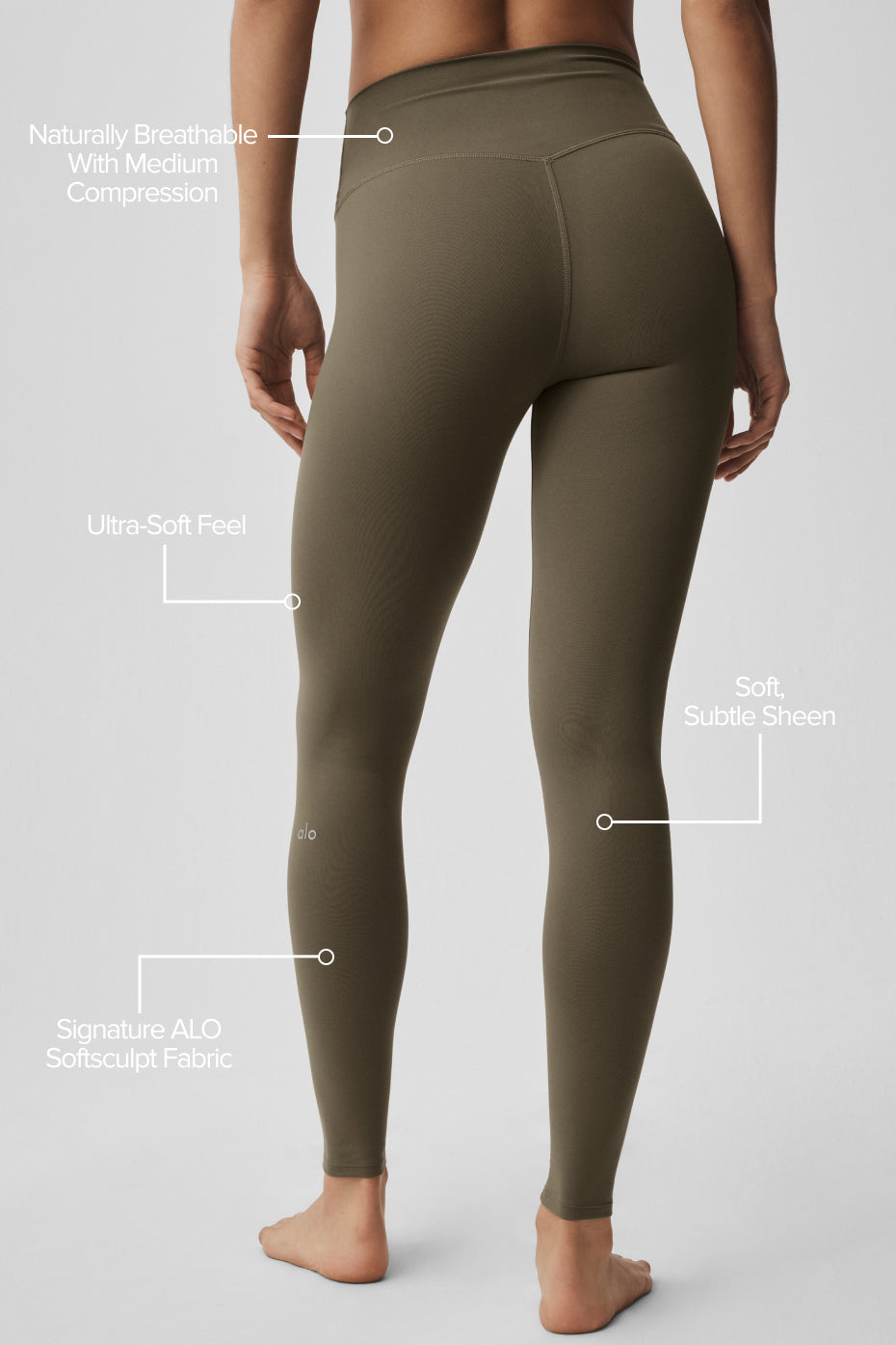 ALO Softsculpt High-Waist Legging - Olive Tree--1