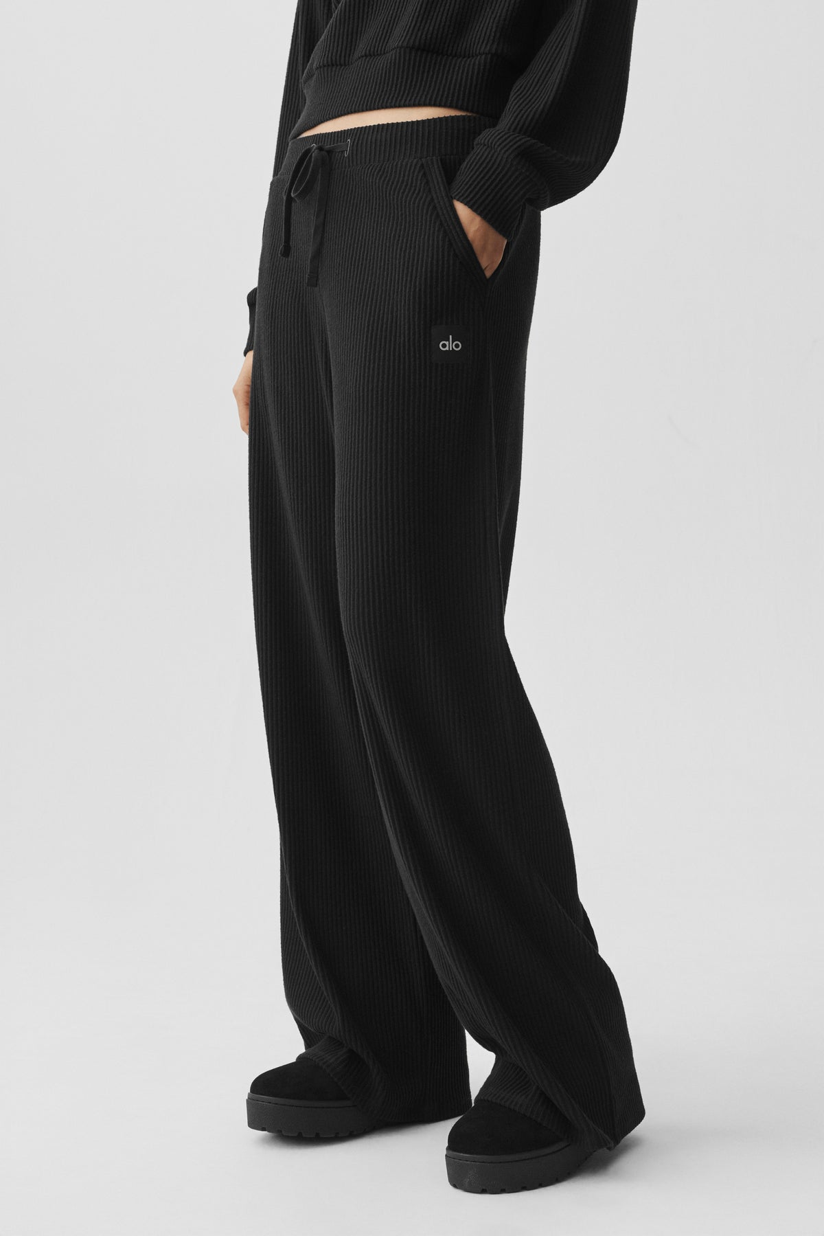 Muse Wide Leg Pant - Black--1