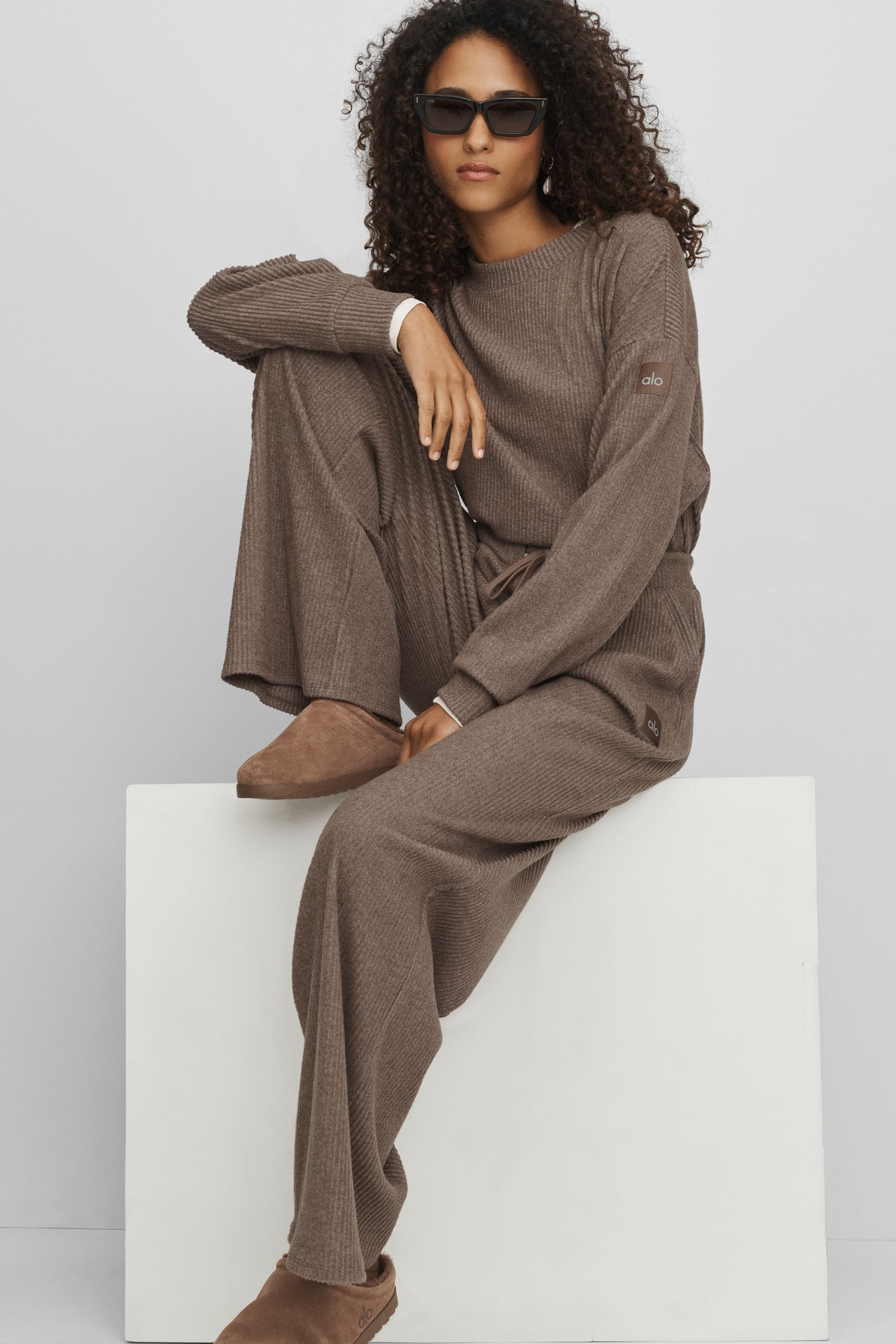 Muse Wide Leg Pant - Java Brown Heather--4