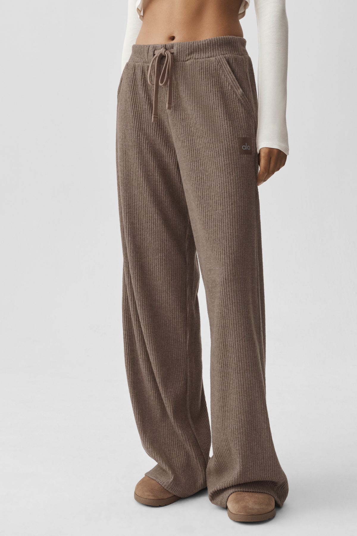 Muse Wide Leg Pant - Java Brown Heather--3