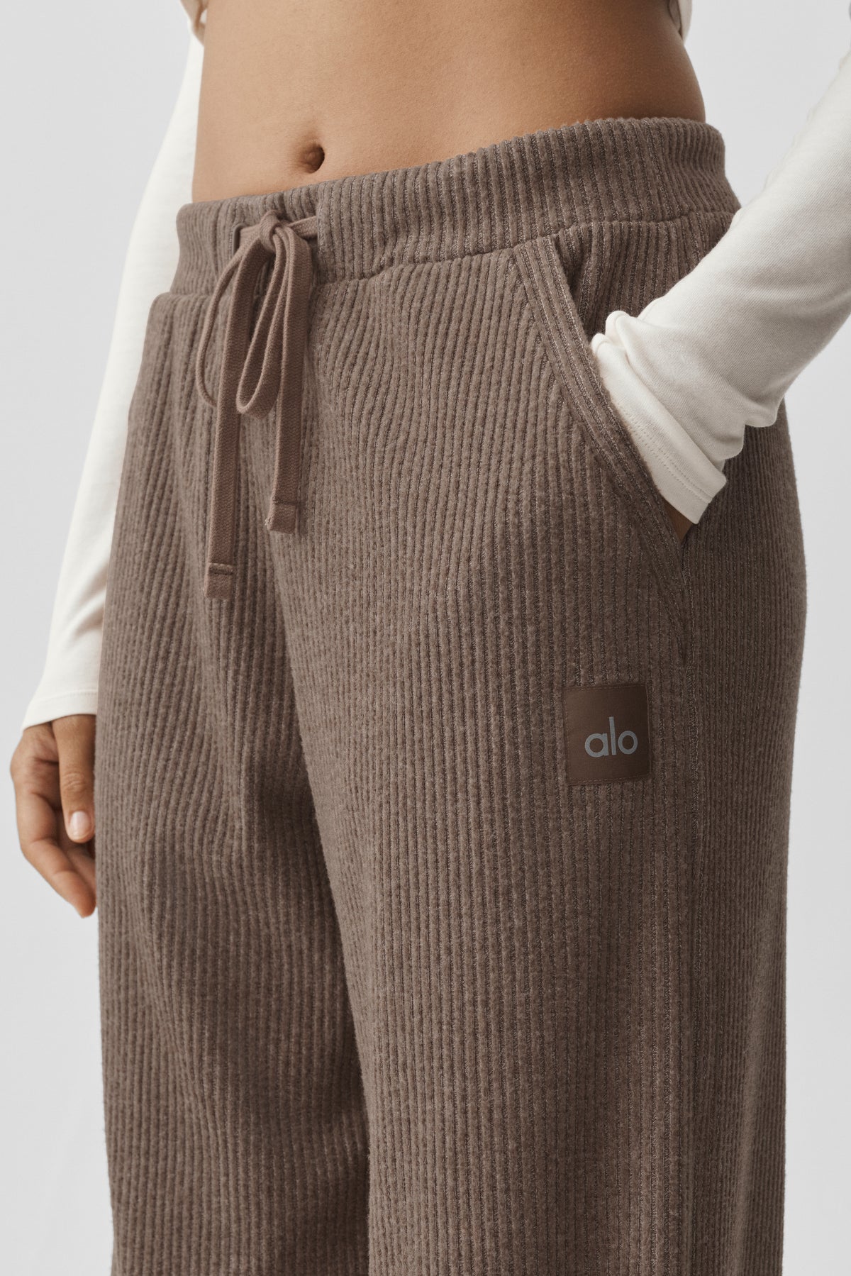 Muse Wide Leg Pant - Java Brown Heather--2