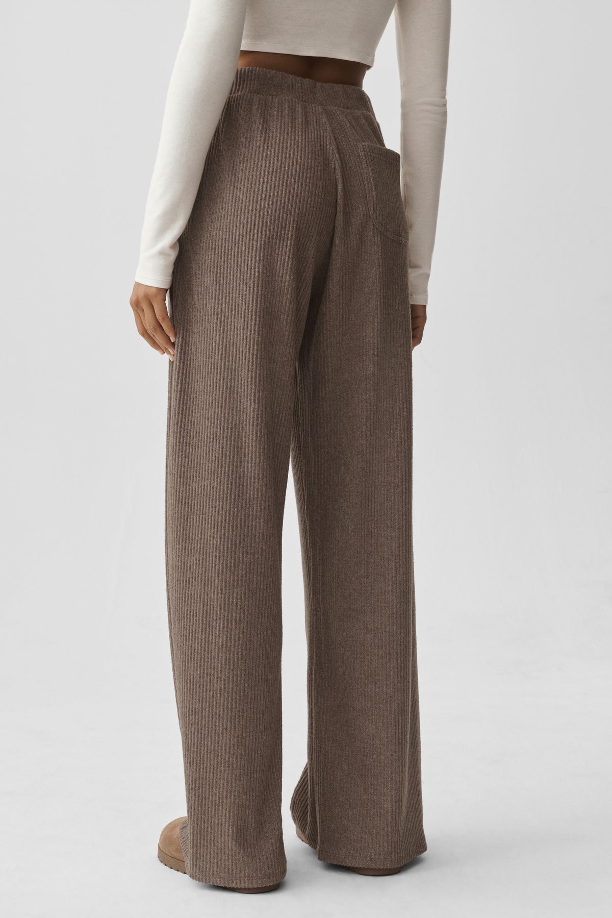 Muse Wide Leg Pant - Java Brown Heather--1