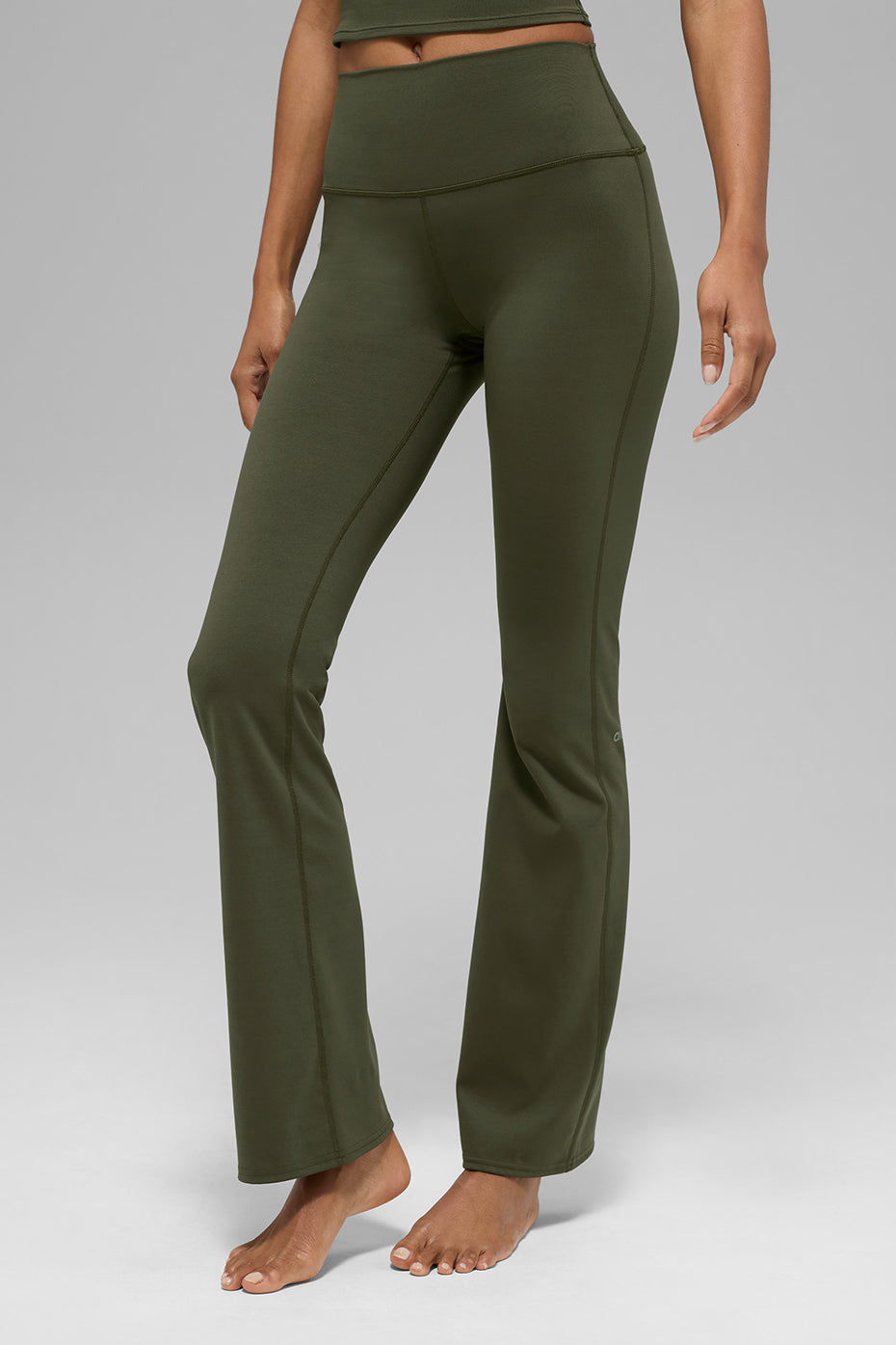 ALO Softsculpt High-Waist Bootcut Legging (Regular) - Green Olive--1