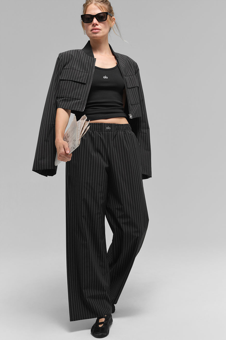 Pinstripe Daylight Boxer Pant (Regular) - Black/Titanium--4