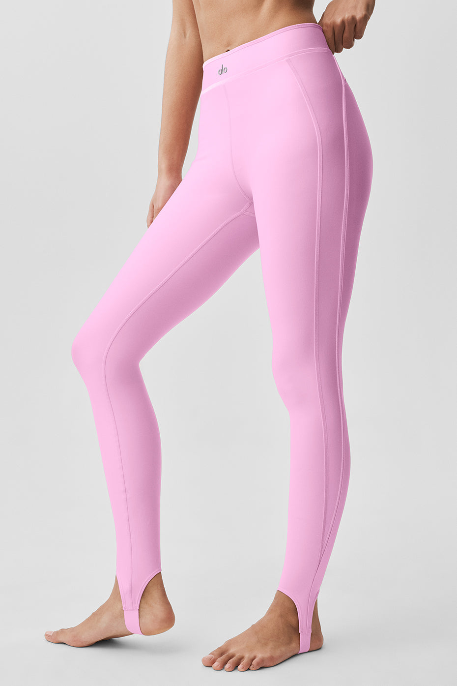 Airlift High-Waist Love Language Stirrup Legging - Candy Heart Pink--3