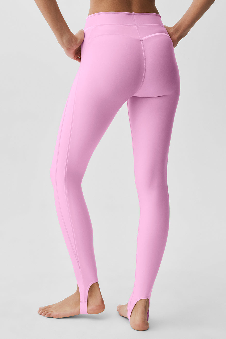 Airlift High-Waist Love Language Stirrup Legging - Candy Heart Pink--1