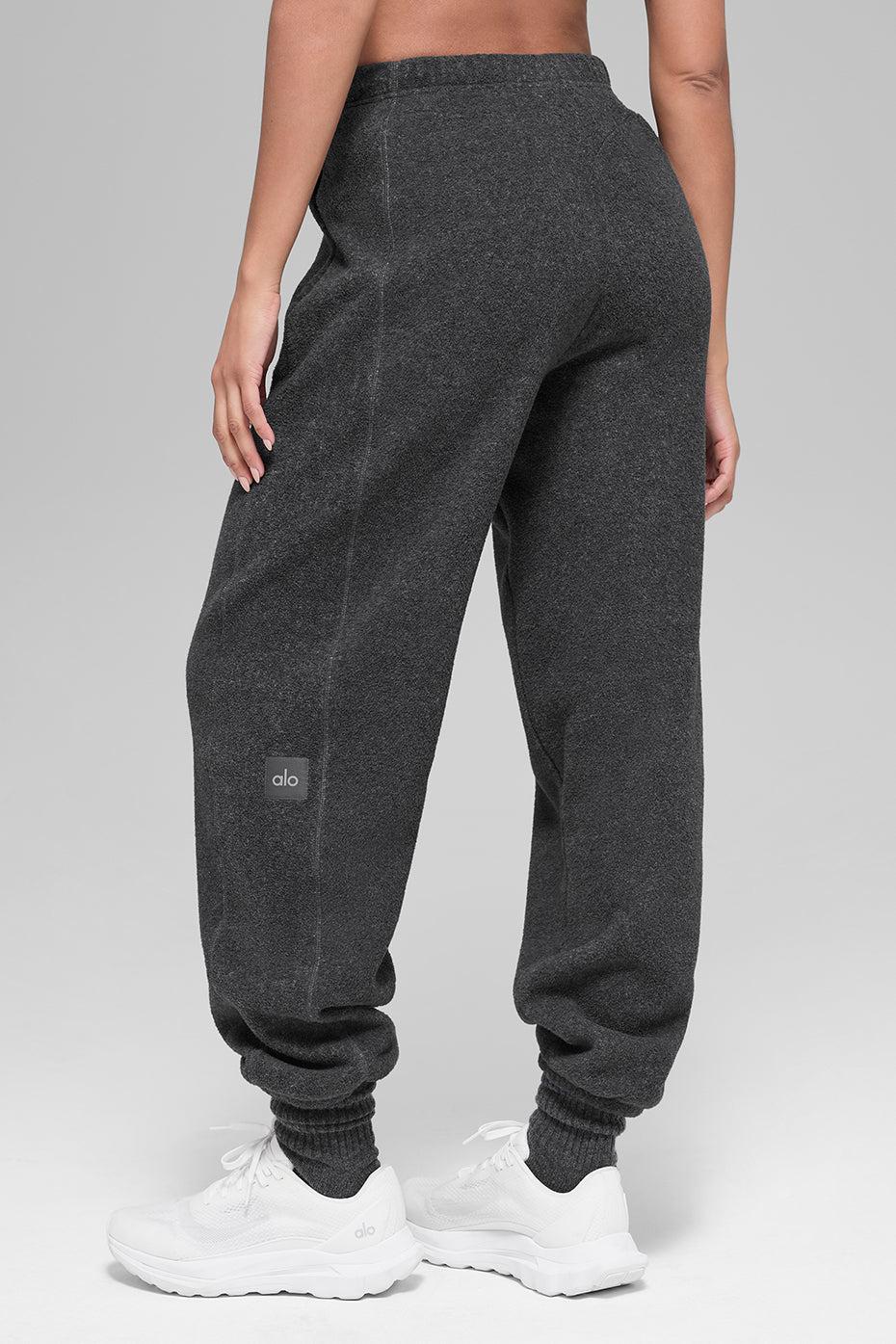 Polar Fleece High-Waist Retreat Jogger - Dark Heather Grey--2