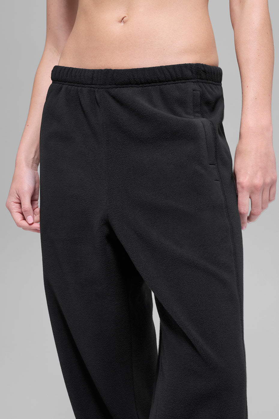 Polar Fleece High-Waist Retreat Jogger - Black--2