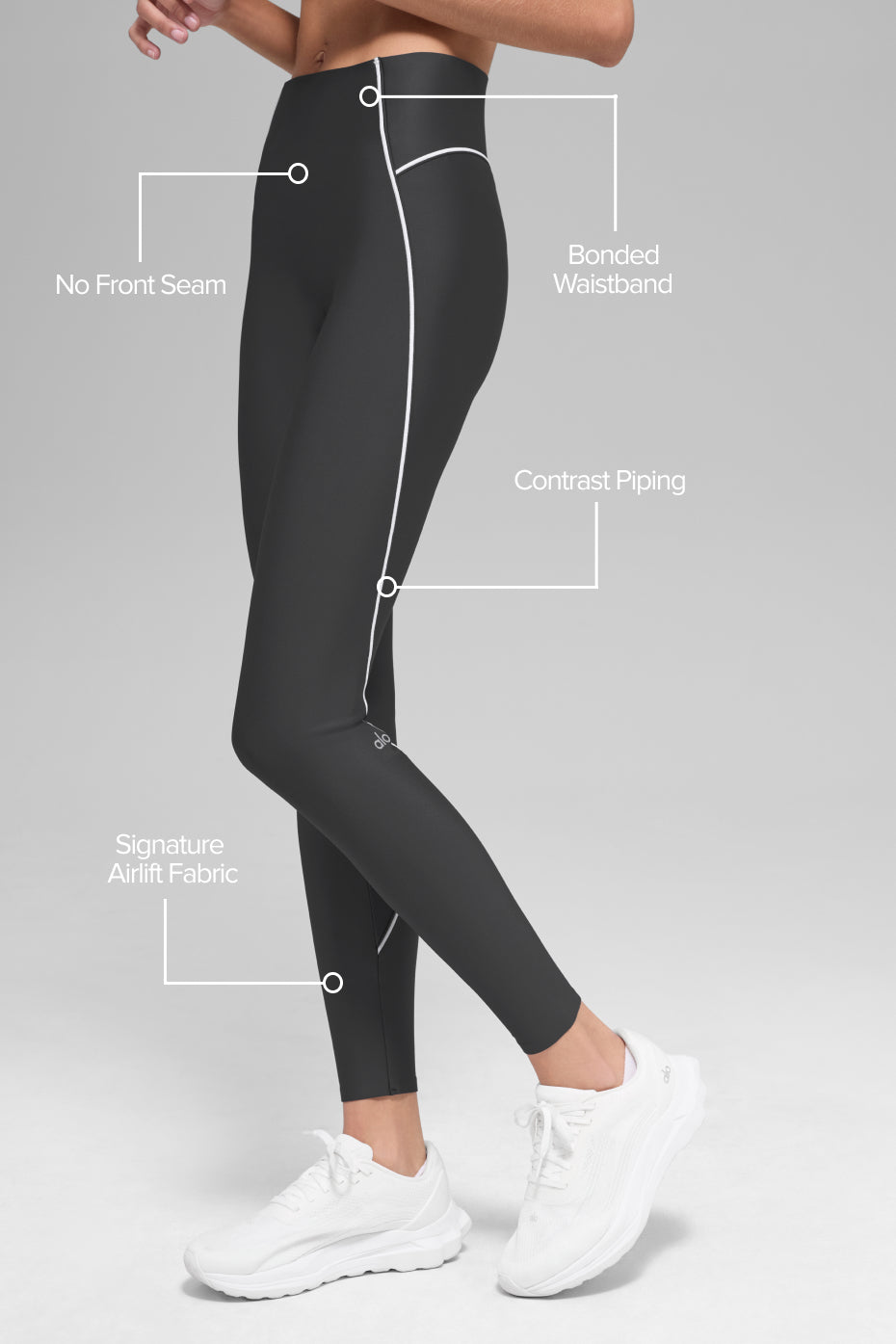 Airlift High-Waist Haven Legging - Anthracite/White--1