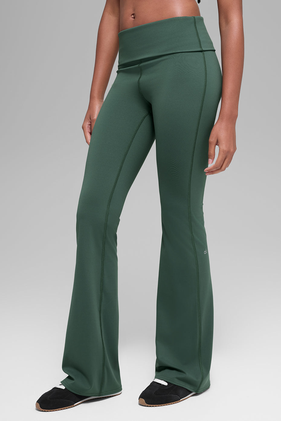 ALO Softsculpt Foldover Flare Legging (Regular) - Clover Green--2