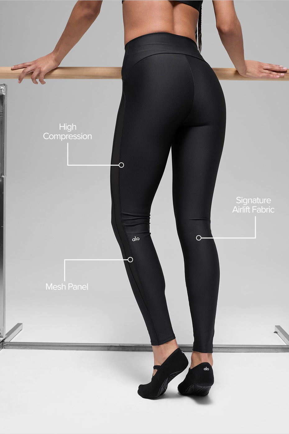 Airlift High-Waist Mesh Infatuation Legging - Black--1