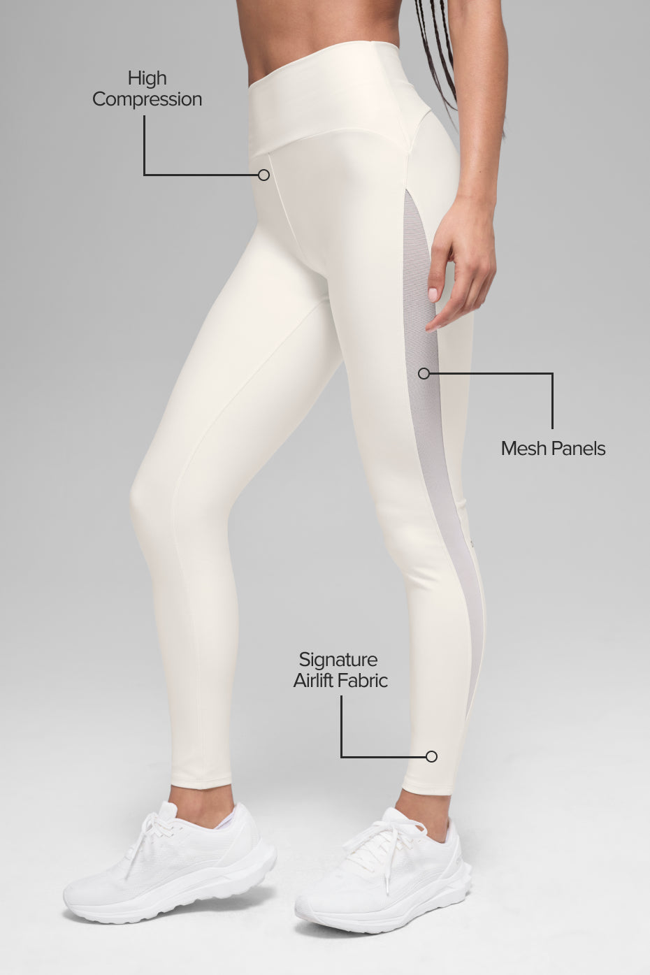 Airlift High-Waist Mesh Infatuation Legging - Ivory--1