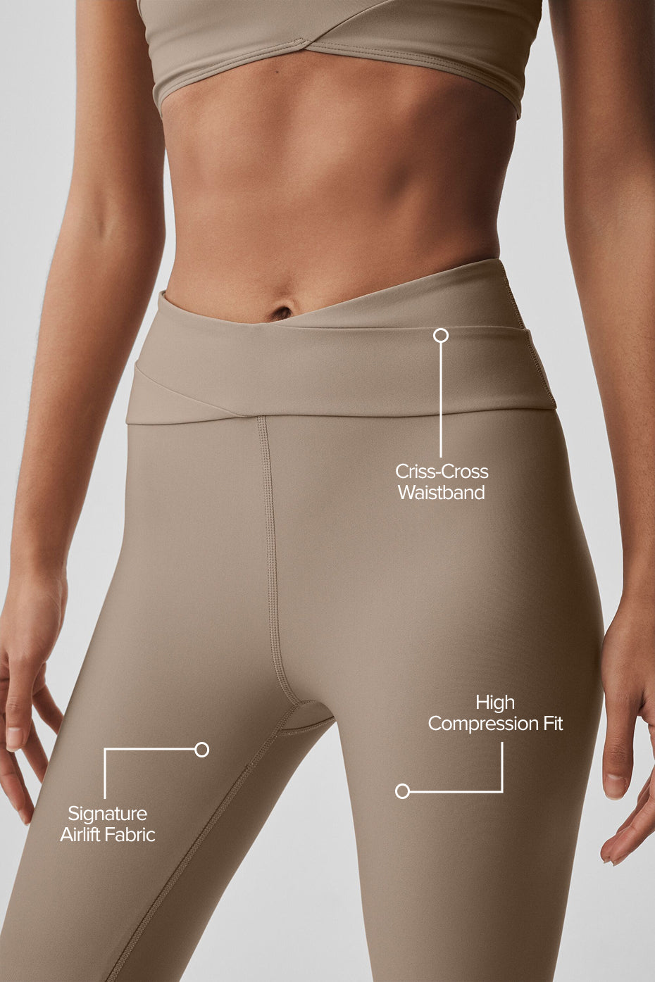 Airlift High-Waist 7/8 Horizon Legging - Gravel--1