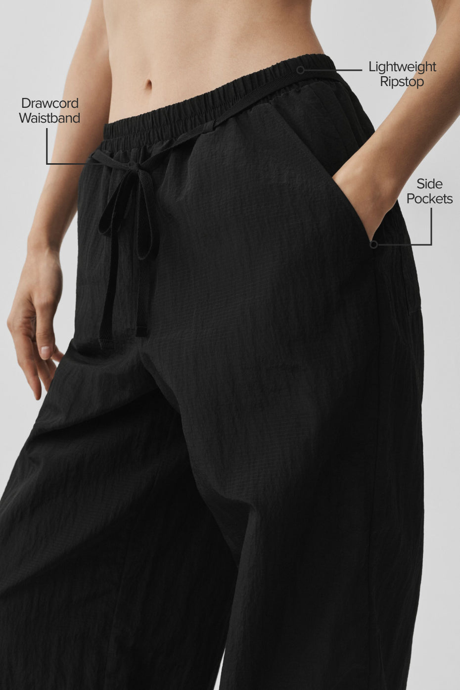 Ripstop Electric Straight Leg Pant - Black--1