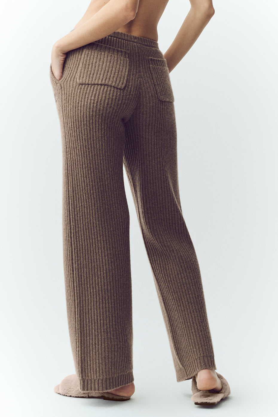 Cashmere High-Waist Northstar Straight Leg Pant - Alpine Cocoa Heather--2