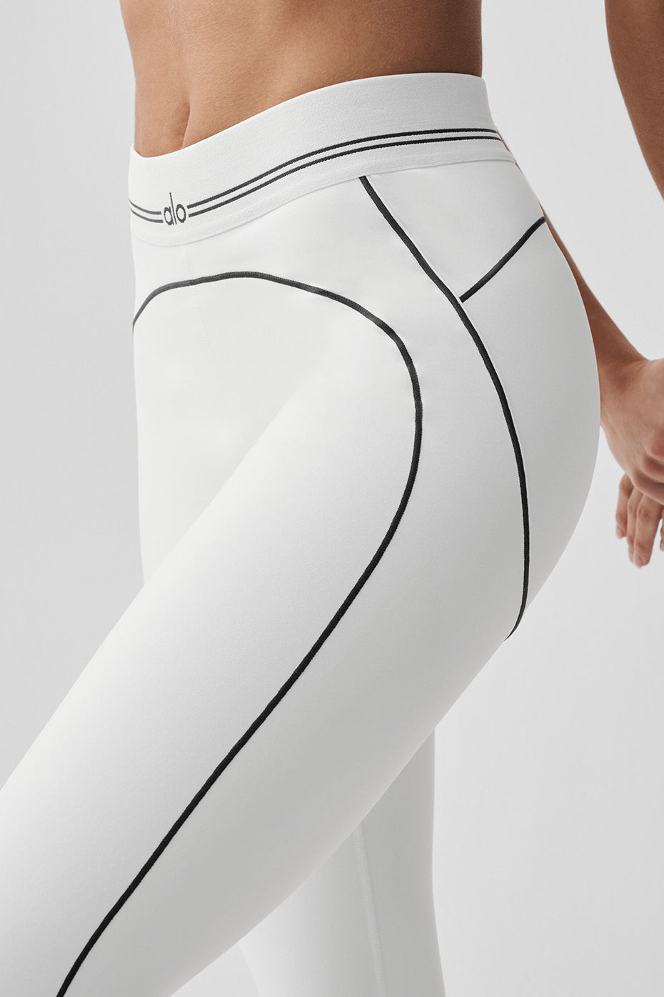 Airbrush High-Waist 7/8 Heart Throb Legging - White/Black--1
