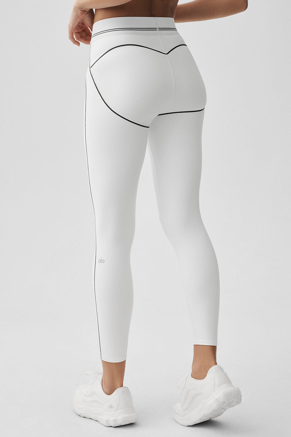 Airbrush High-Waist 7/8 Heart Throb Legging - White/Black--2