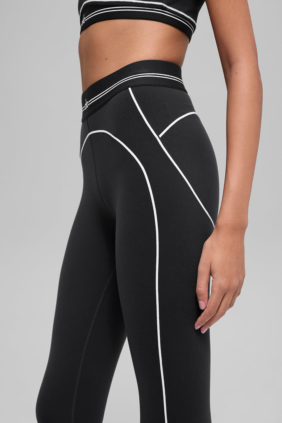 Airbrush High-Waist 7/8 Heart Throb Legging - Black/White--4