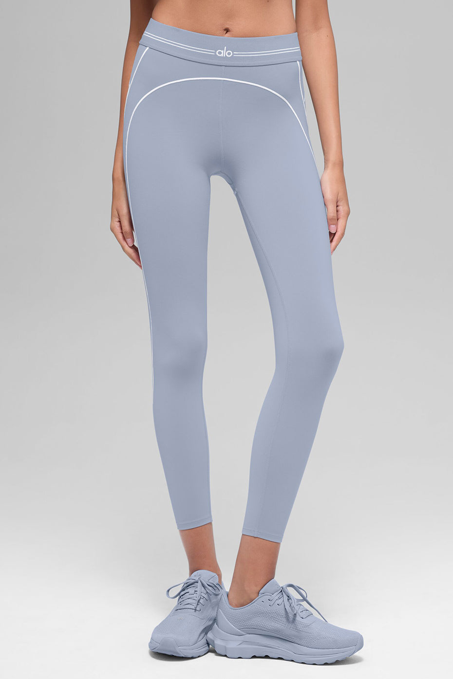 Airbrush High-Waist 7/8 Heart Throb Legging - Winter Frost/White--2
