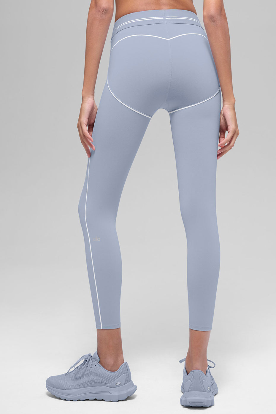 Airbrush High-Waist 7/8 Heart Throb Legging - Winter Frost/White--1