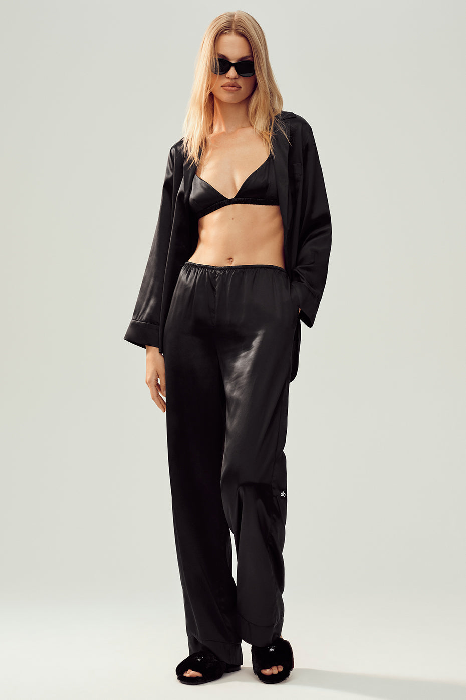 Silk Luminous Pant (Regular) - Black--2