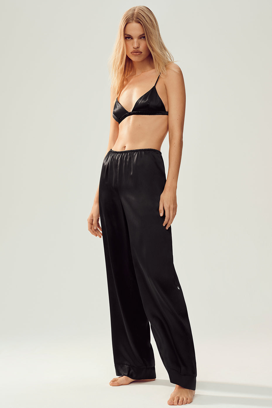 Silk Luminous Pant (Regular) - Black--0